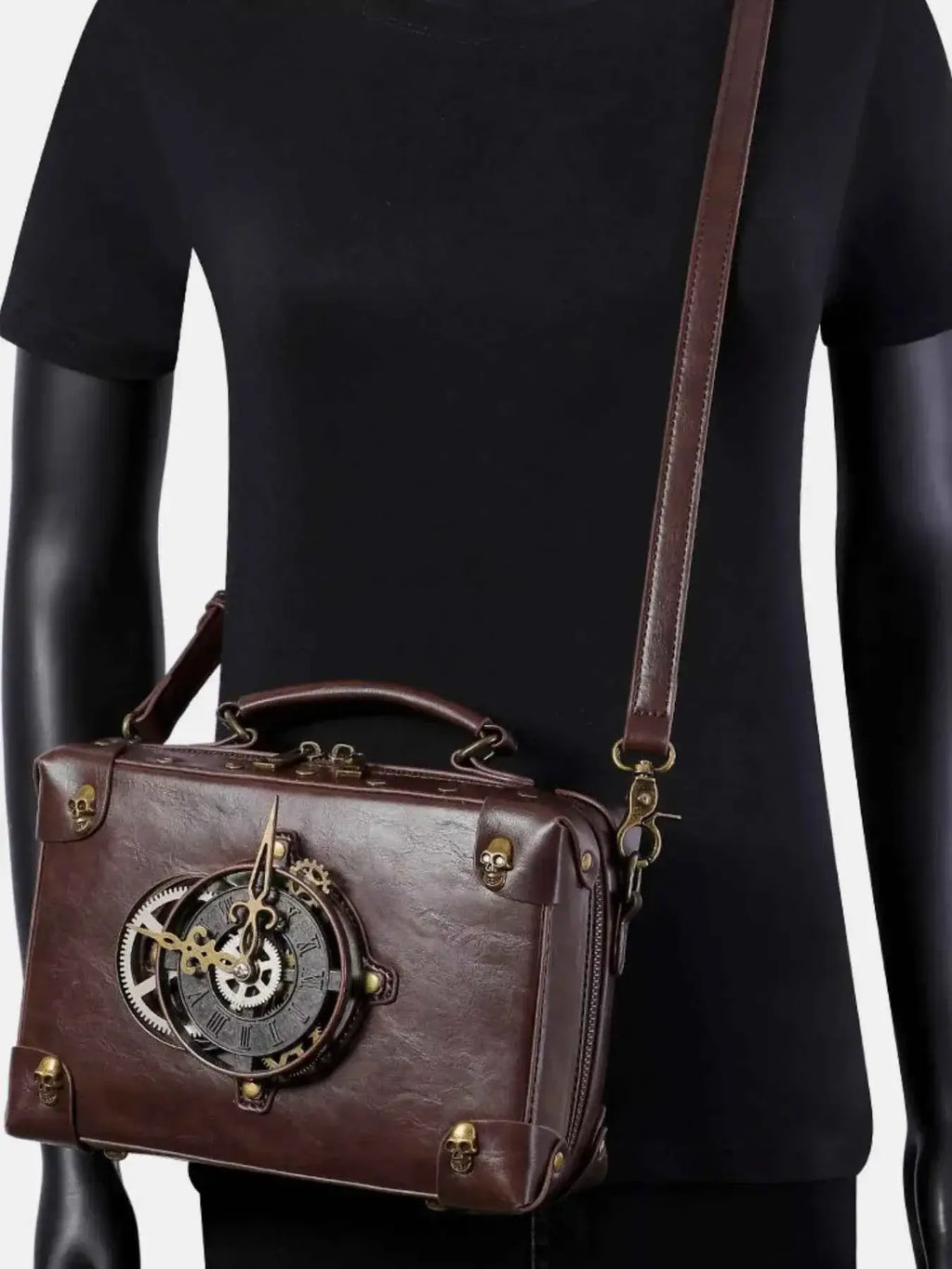 Steampunk Clockwork Design Crossbody Bag
