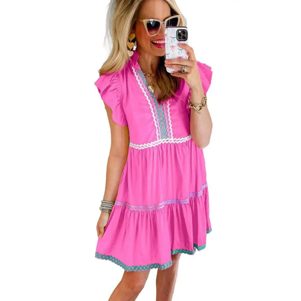 Charming strawberry pink dress in luxury fashion for women $64.72 100% cotton • crafted in an enchanting strawberry