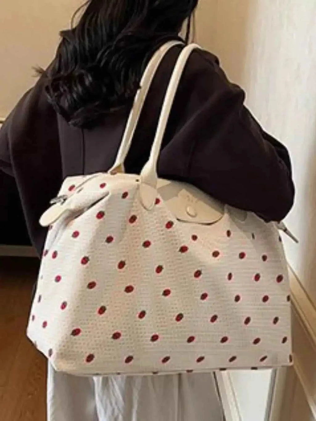 Strawberry Print Travel Bag