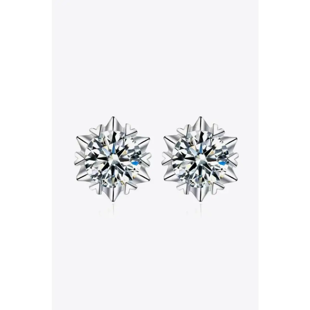 Elevate your look with 4 carat moissanite stud earrings in silver $79 picture flat lay modern, minimalist minimalist