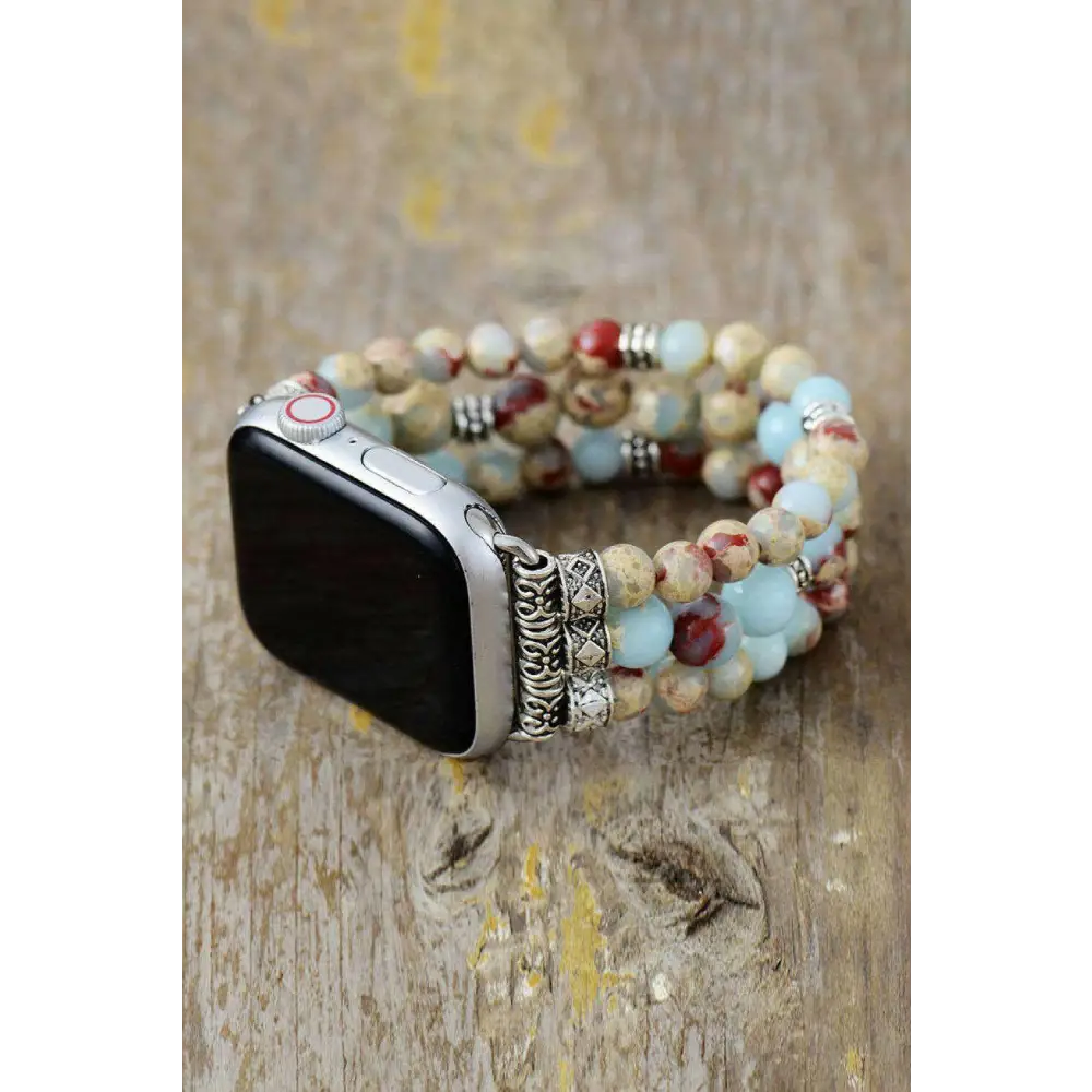 Elevate your style with the synthetic imperial jasper bracelet $22 indulge in the unique charm of natural stones,