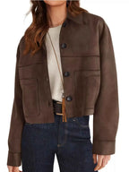 Tailored Jackets and Statement Coats: Button-Down Cropped Jacket
