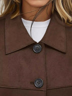Tailored Jackets and Statement Coats: Button-Down Cropped Jacket
