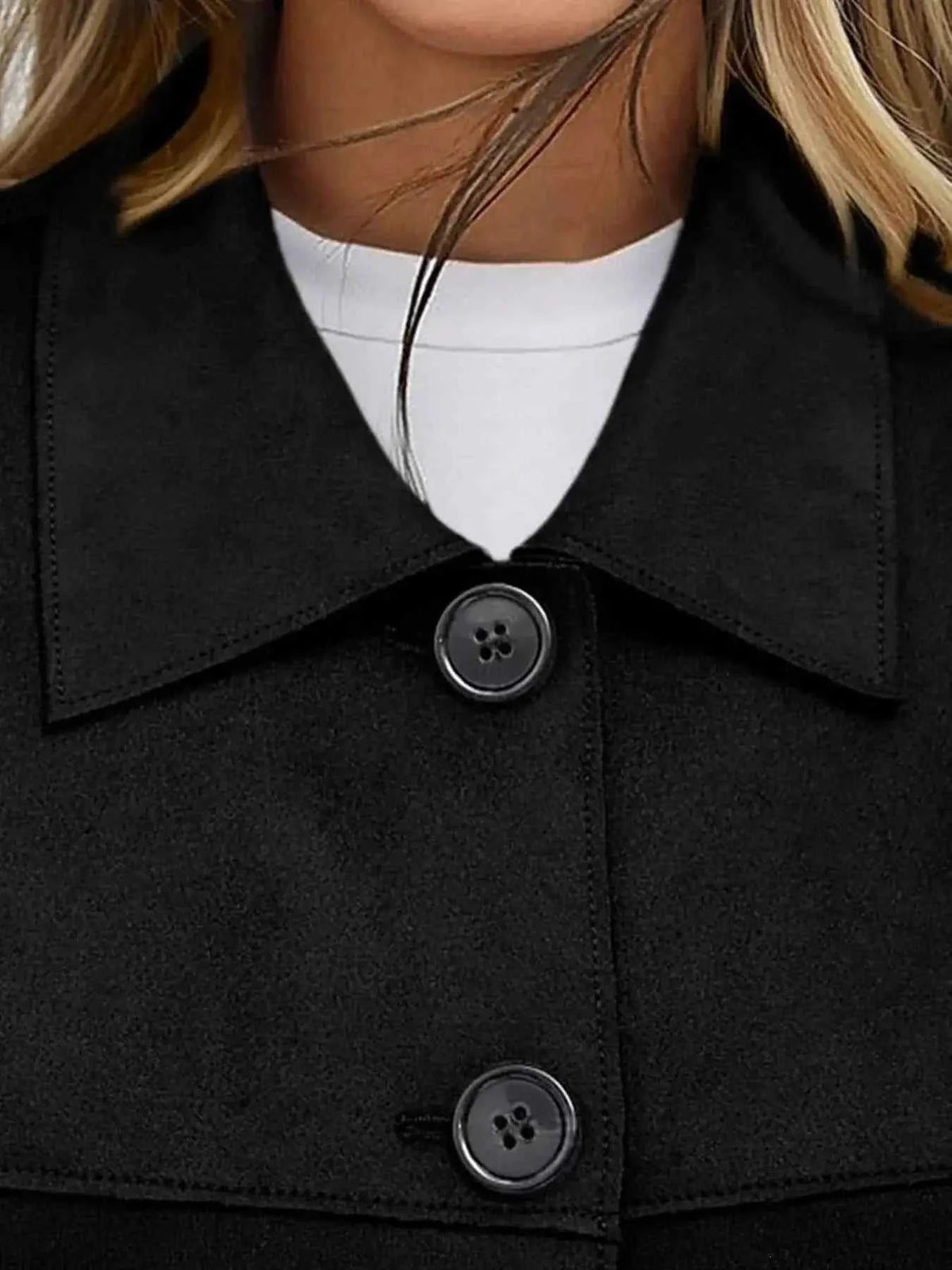 Tailored Jackets and Statement Coats: Button-Down Cropped Jacket