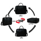 Texas Black Leather Briefcase