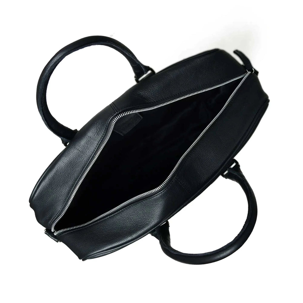 Texas Black Leather Briefcase