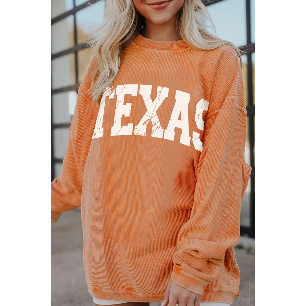 Elevate your wardrobe with the texas round neck luxury sweatshirt $39.99 this garment boasts a timeless, basic style,