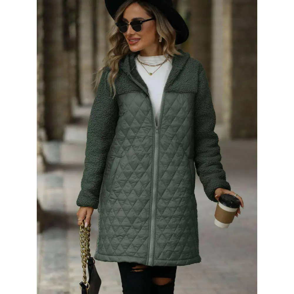 Chic elegant long sleeve hooded coat in luxury fashion for woman $45.20 basic style, offering a timeless and versatile