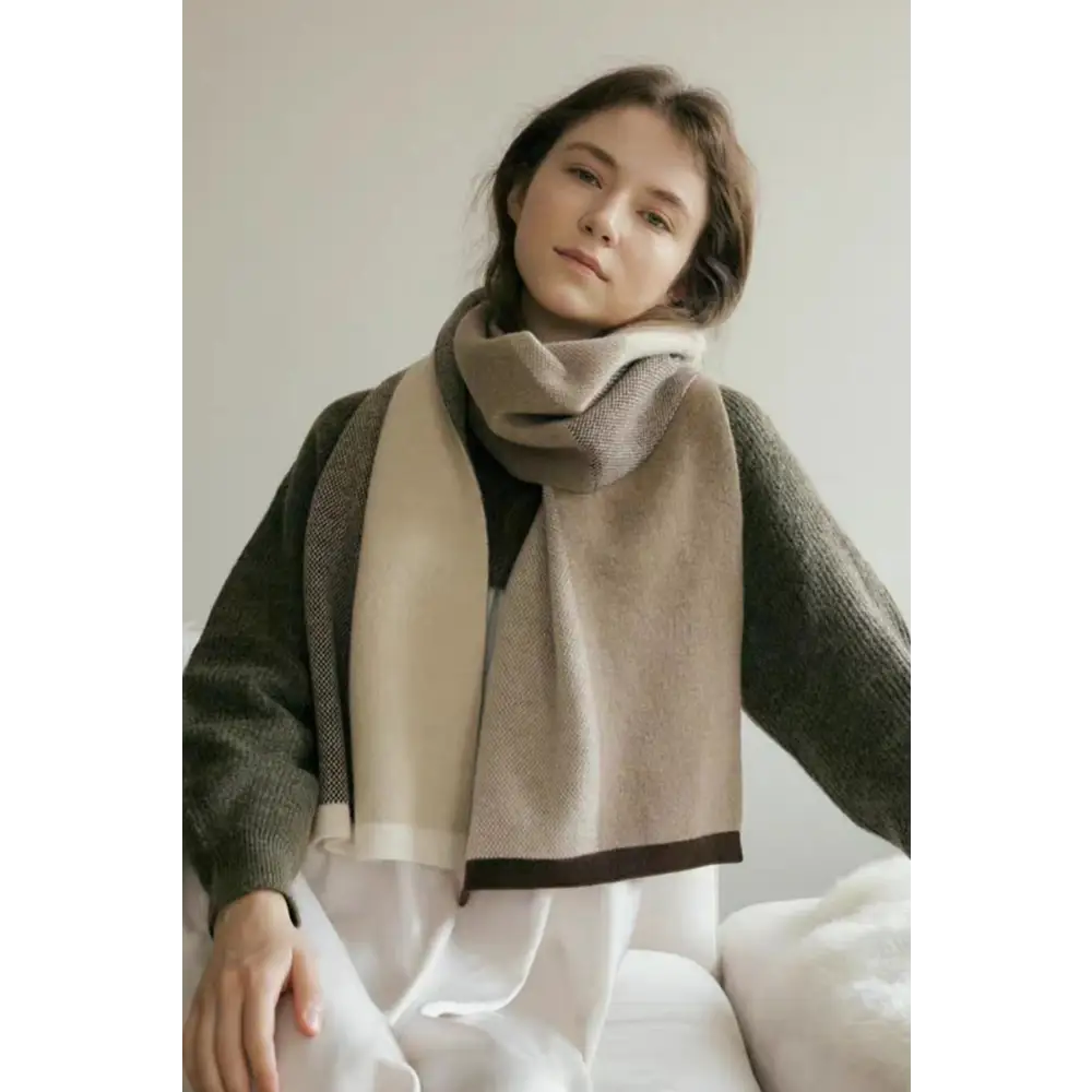 Thermal contrast acrylic scarf for luxurious women’s fashion statement $27.99 1-piece acrylic imported product