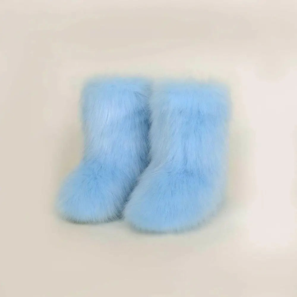 Luxury thermal fuzzy platform boots in timeless designer fashion $68 heel flats elastomer, polyester imported product