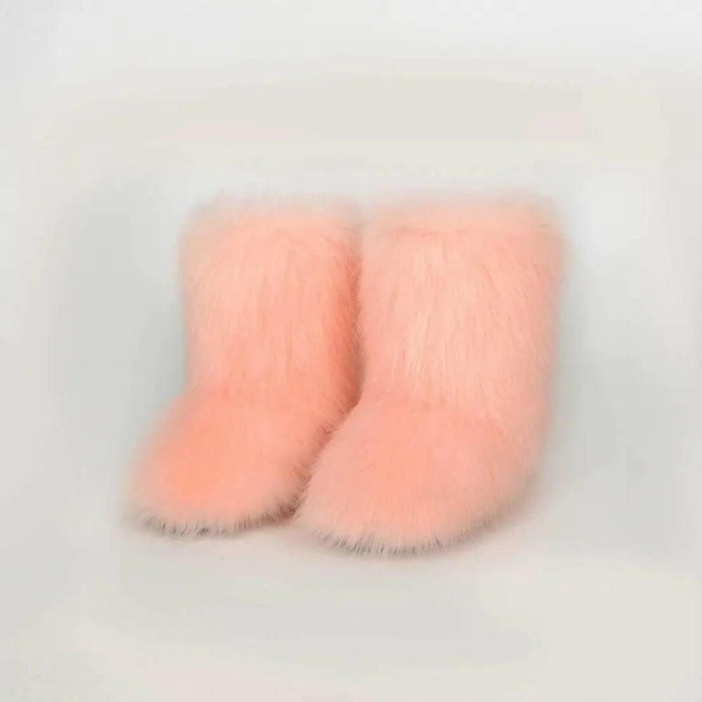 Luxury thermal fuzzy platform boots in timeless designer fashion $68 heel flats elastomer, polyester imported product