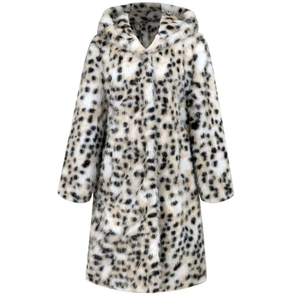 Elevate your wardrobe with luxury leopard faux fur outerwear $147.28 pocketed, providing both convenience and style