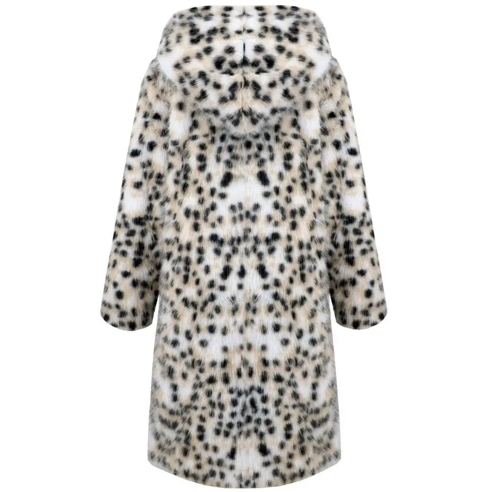 Elevate your wardrobe with luxury leopard faux fur outerwear $147.28 pocketed, providing both convenience and style