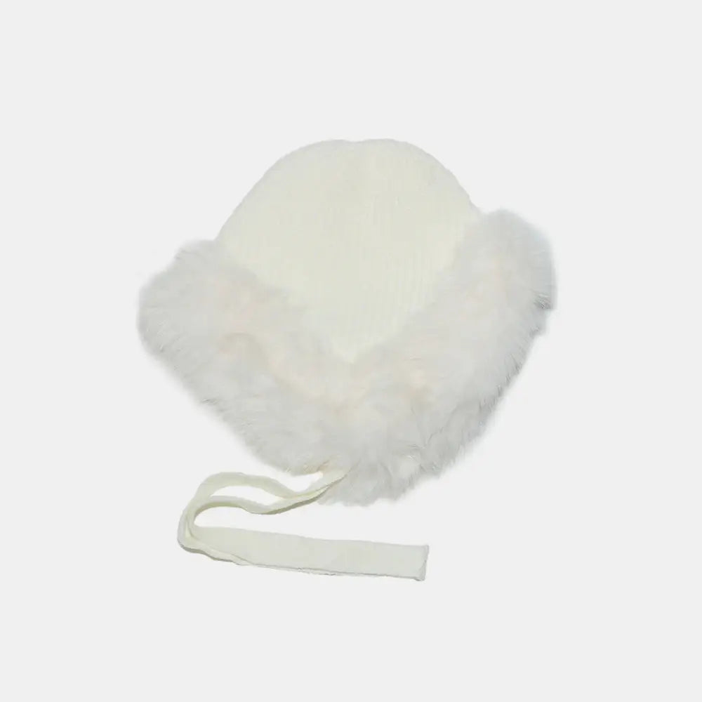 Elevate your wardrobe with the thermal tied fuzzy winter hat $22.99 1-piece acrylic, polyester imported product