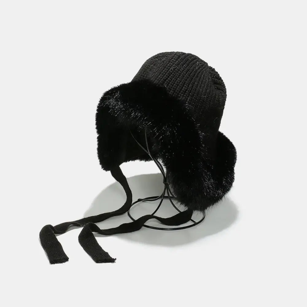 Elevate your wardrobe with the thermal tied fuzzy winter hat $22.99 1-piece acrylic, polyester imported product