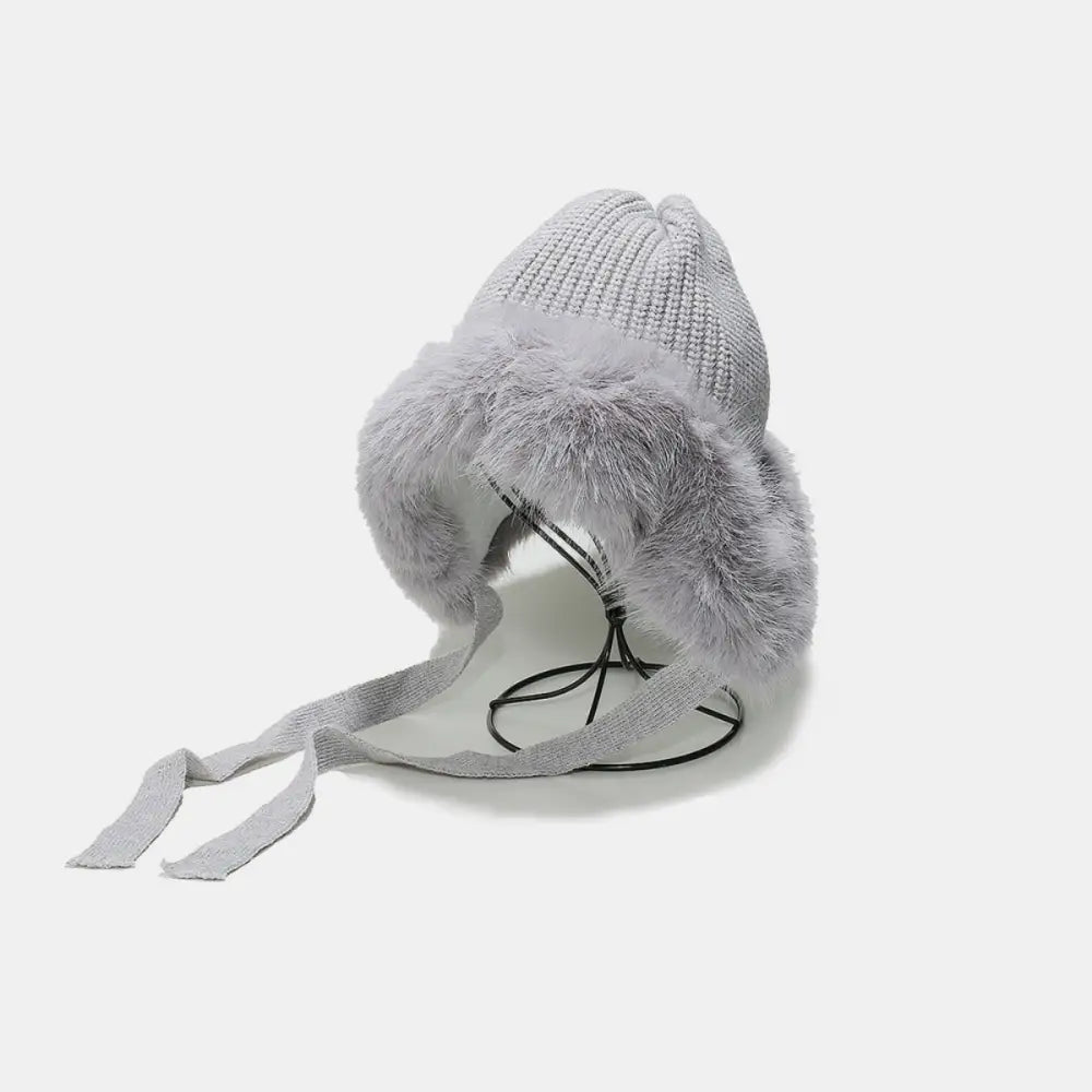 Elevate your wardrobe with the thermal tied fuzzy winter hat $22.99 1-piece acrylic, polyester imported product