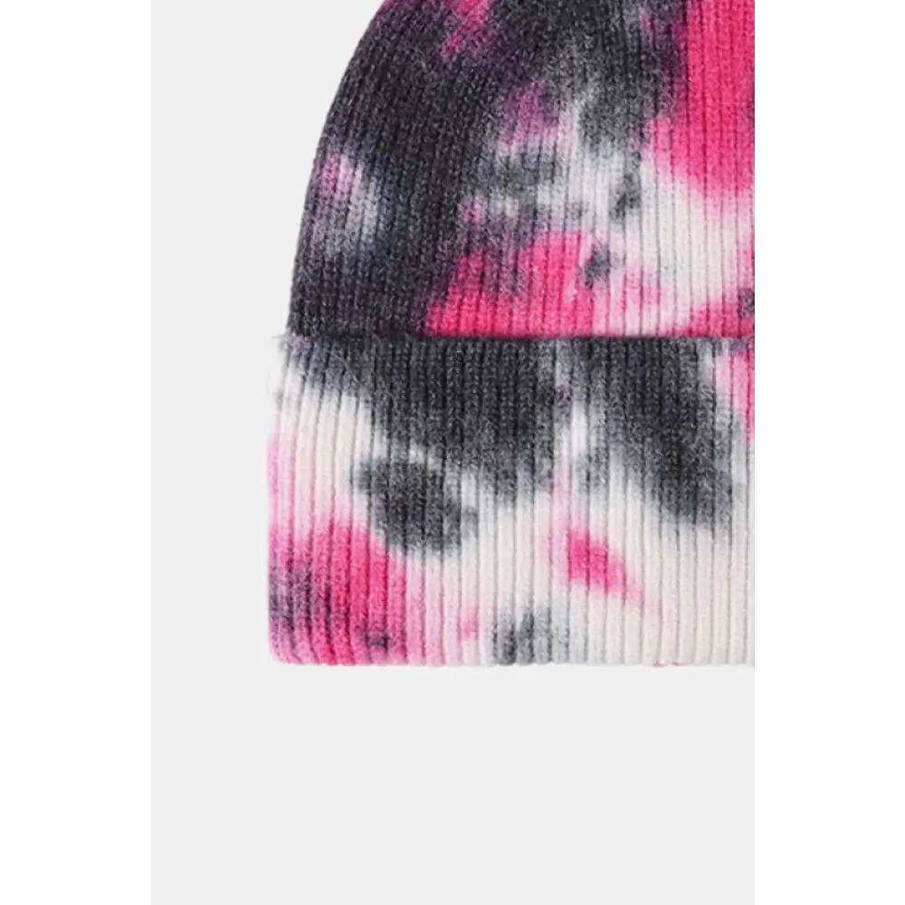 Elevate your look with the luxury tie-dye beanie for women $13 picture flat lay, highlighting the exquisite details