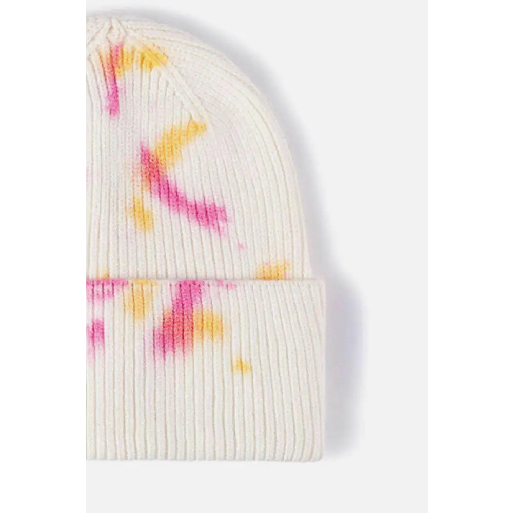 Elevate your look with the luxury tie-dye beanie for women $13 picture flat lay, highlighting the exquisite details