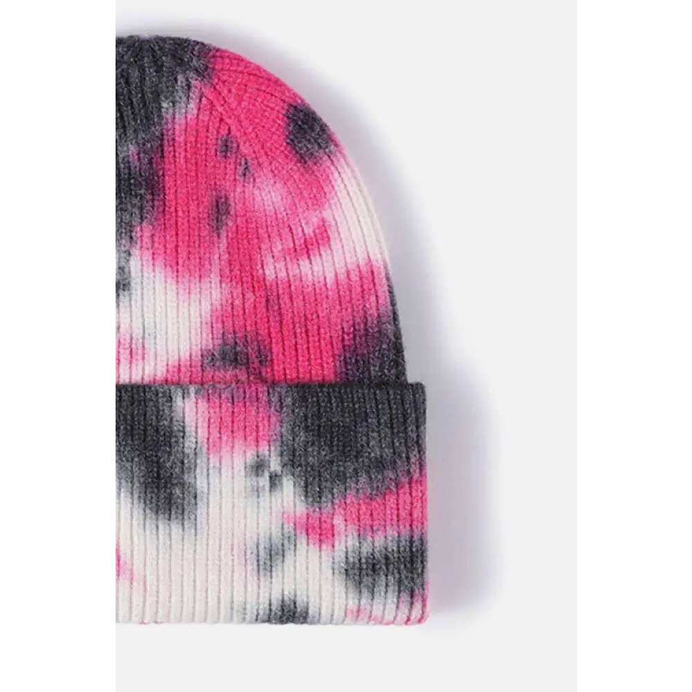 Elevate your look with the luxury tie-dye beanie for women $13 picture flat lay, highlighting the exquisite details