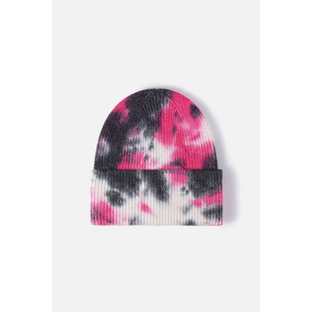 Elevate your look with the luxury tie-dye beanie for women $13 picture flat lay, highlighting the exquisite details