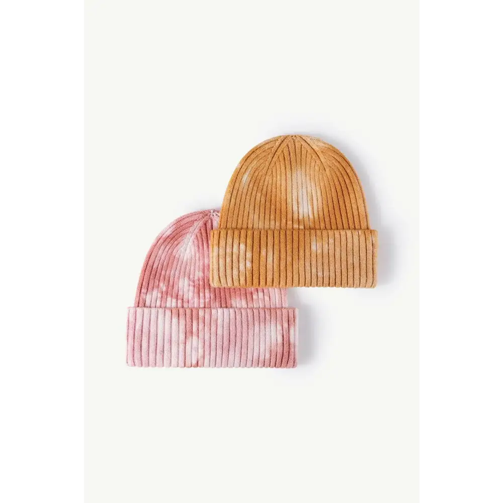 Elevate your look with the luxury fashion tie-dye ribbed beanie $13 picture flat lay, showcasing a stunning view