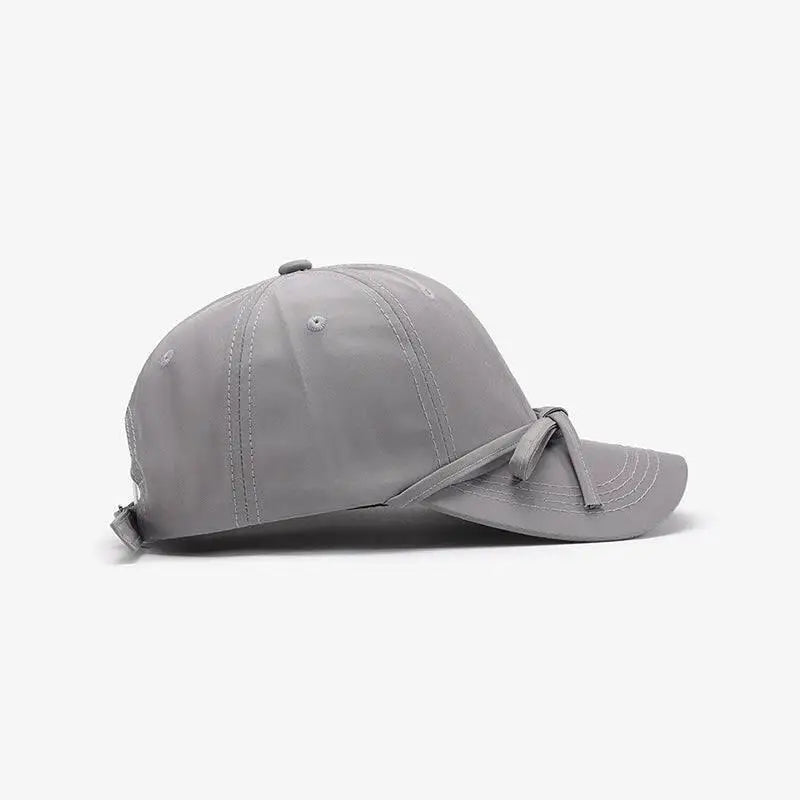 Elevate your style with the tied bow cotton baseball cap in luxury fashion $14.18 1-piece luxurious cotton imported