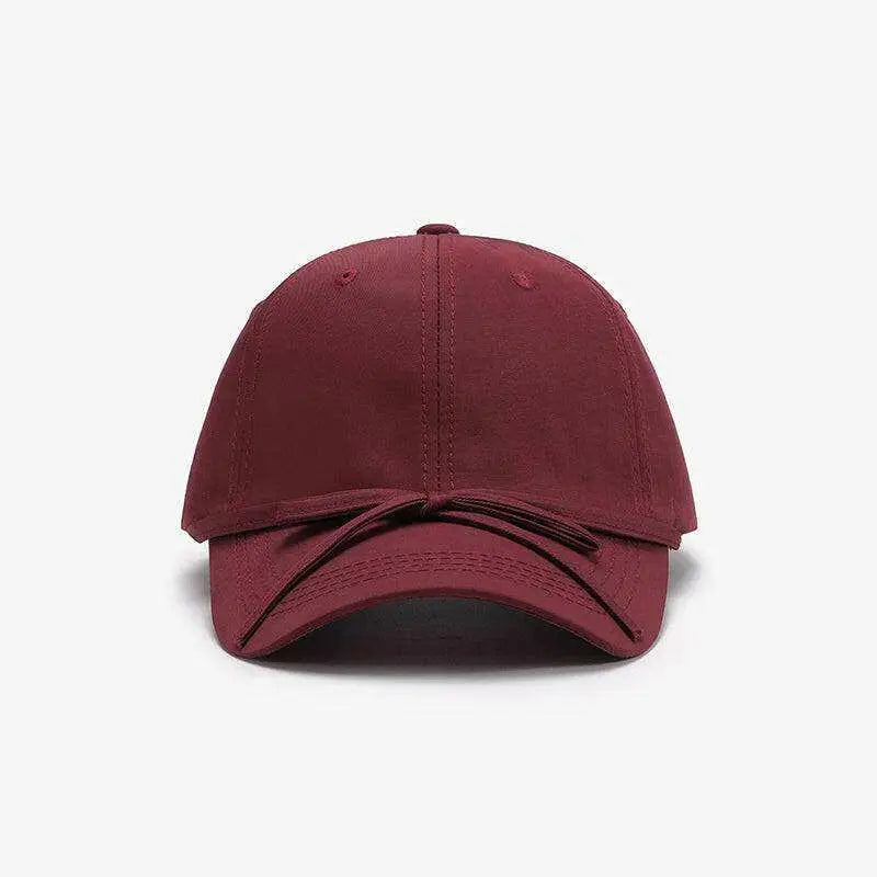 Elevate your style with the tied bow cotton baseball cap in luxury fashion $14.18 1-piece luxurious cotton imported