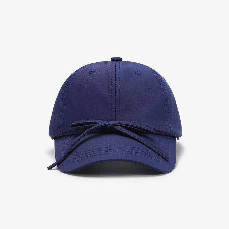 Elevate your style with the tied bow cotton baseball cap in luxury fashion $14.18 1-piece luxurious cotton imported