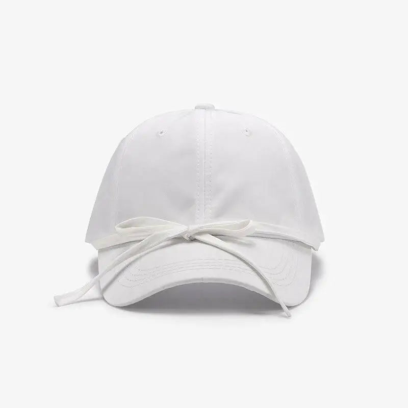 Elevate your style with the tied bow cotton baseball cap in luxury fashion $14.18 1-piece luxurious cotton imported