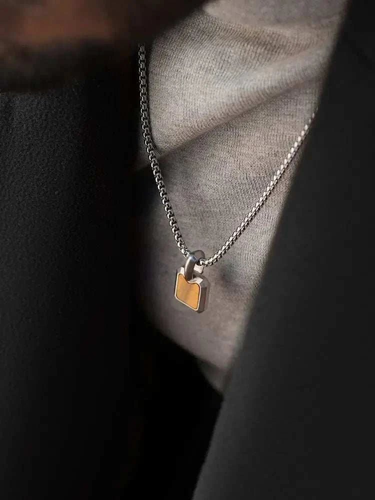 Tiger Eye Square Pendant Necklace - Maven Couture IncSquare Pendant