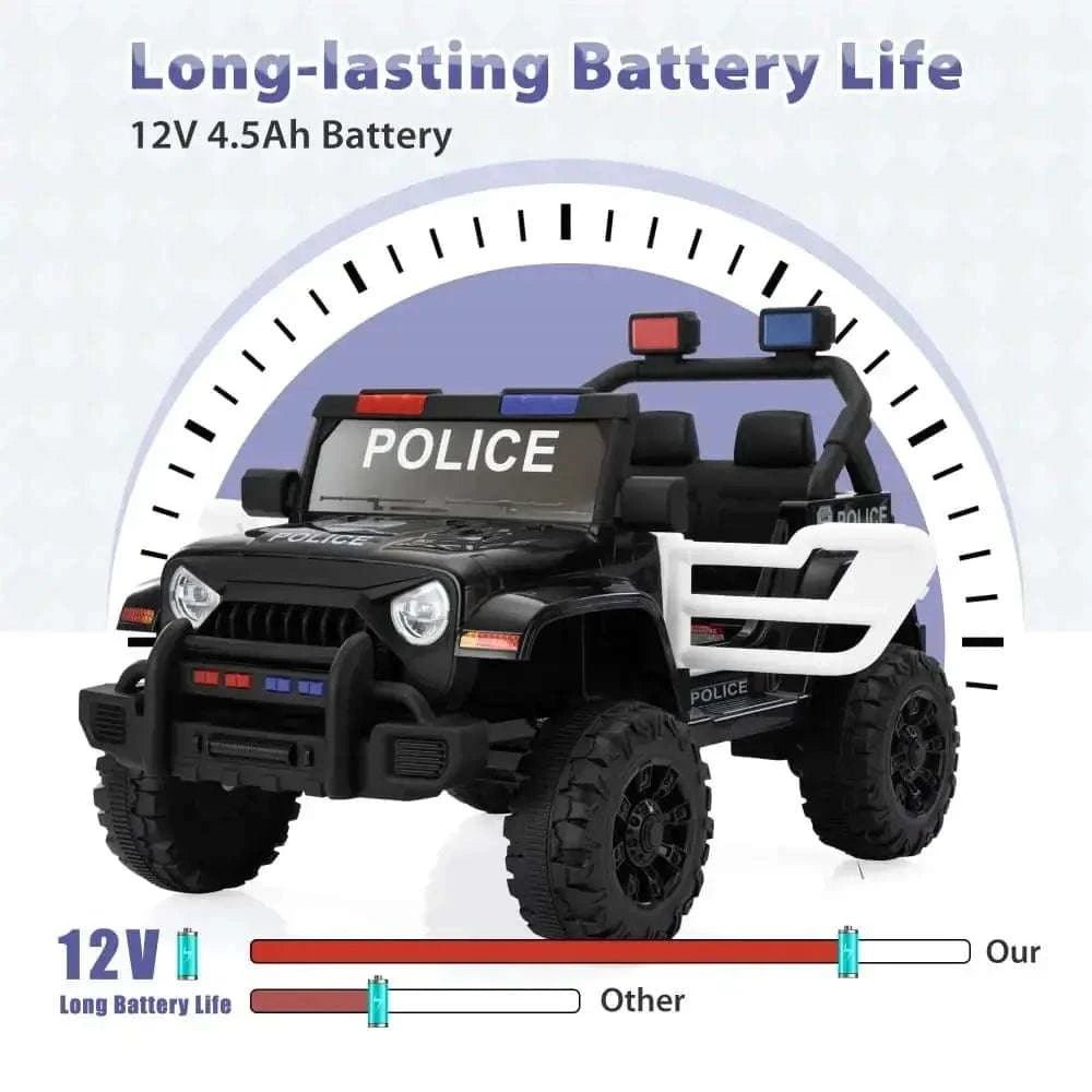 TOBBI 12V 2-Seater Electric Kids Off-Road Police Car - Maven Couture IncElectric Riding Vehicles
