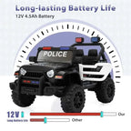 TOBBI 12V 2-Seater Electric Kids Off-Road Police Car - Maven Couture IncElectric Riding Vehicles