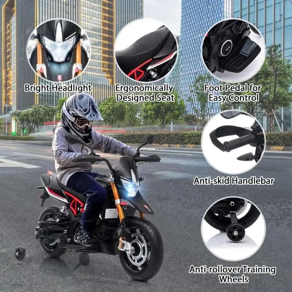 TOBBI 12V Electric Aprilia Licensed Kids Ride-On Motorcycle