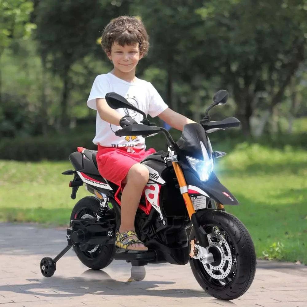 TOBBI 12V Electric Aprilia Licensed Kids Ride-On Motorcycle