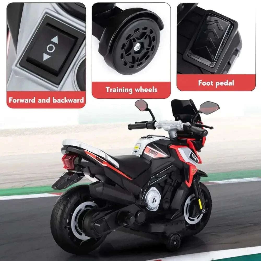 TOBBI 12V Electric Kids Off-Road Motorcycle