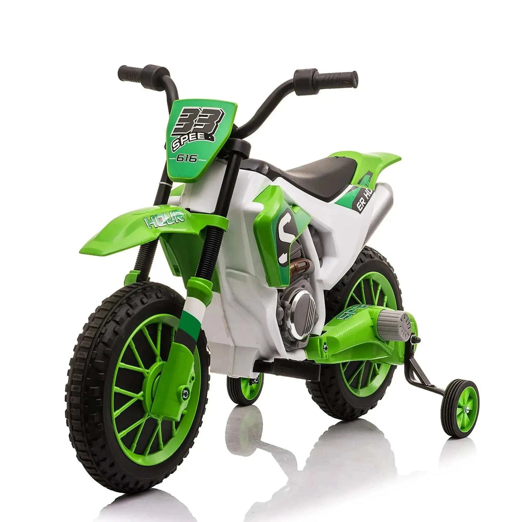 TOBBI 12V Electric Kids Ride-On Dirt Bike with Training Wheels - Maven Couture IncElectric Riding Vehicles