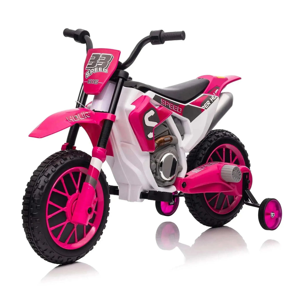 TOBBI 12V Electric Kids Ride-On Dirt Bike with Training Wheels - Maven Couture IncElectric Riding Vehicles