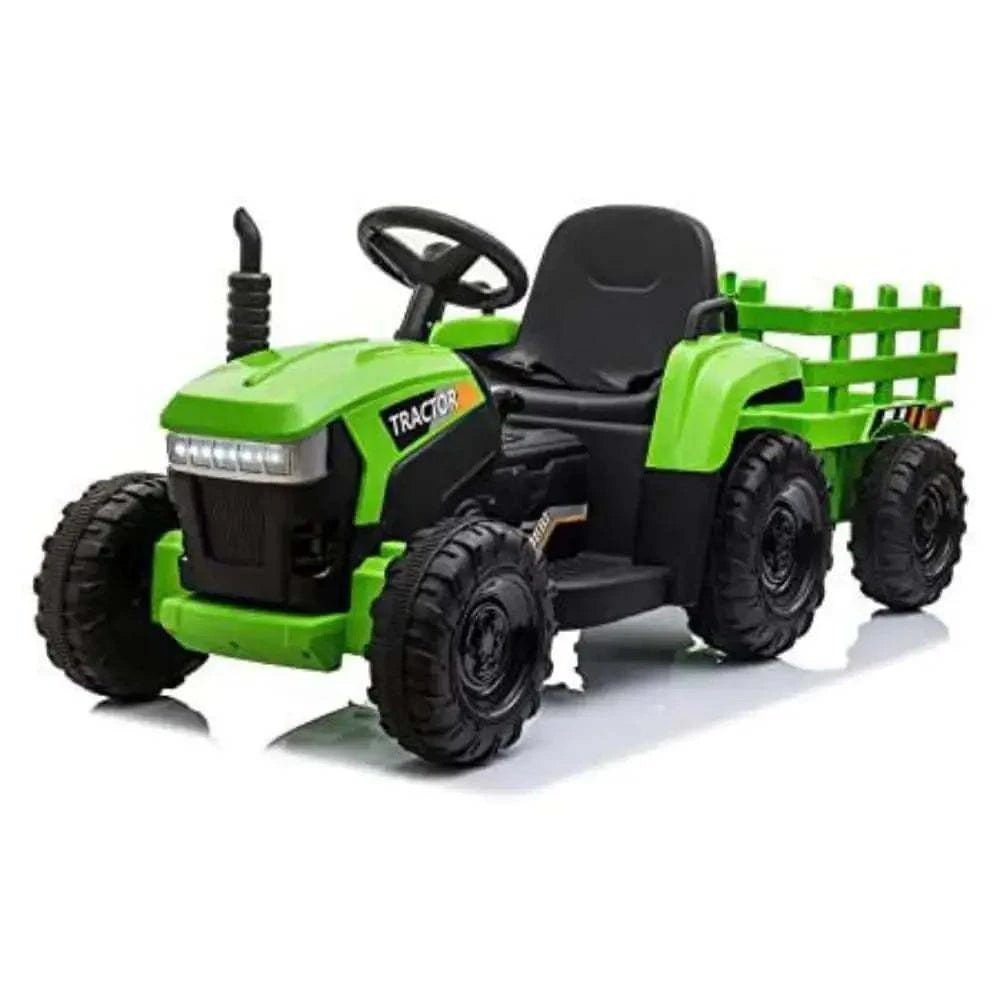TOBBI 12V Electric Kids Ride-On Tractor with Trailer