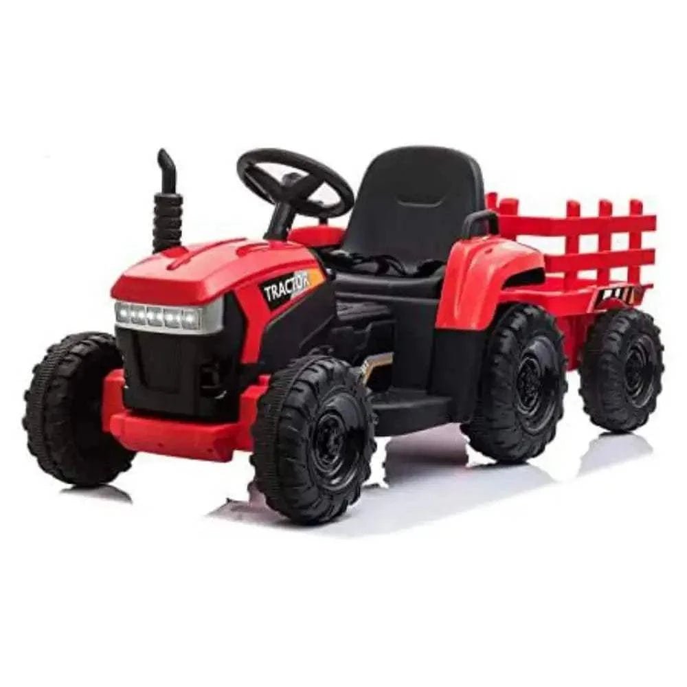 TOBBI 12V Electric Kids Ride-On Tractor with Trailer