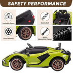 TOBBI 12V Licensed Lamborghini Sian Electric Kids Ride On Car