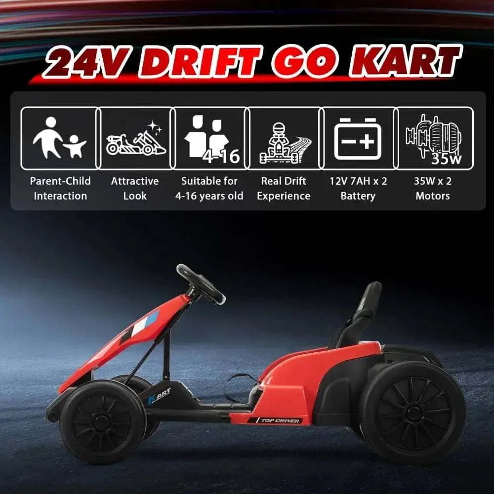 TOBBI 24V Electric Kids Drift Go Kart