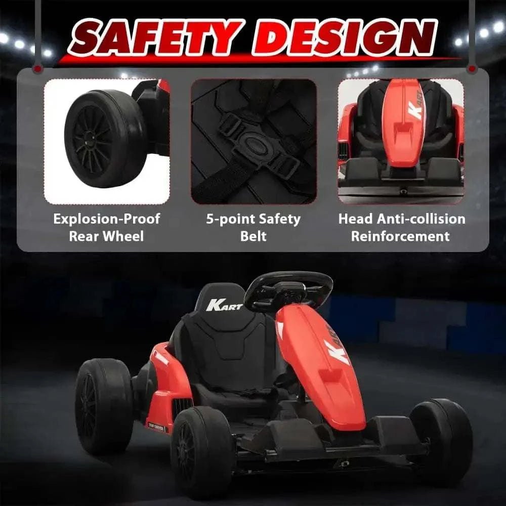 TOBBI 24V Electric Kids Drift Go Kart
