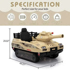 TOBBI 24V Electric Kids Ride-On Tank Car