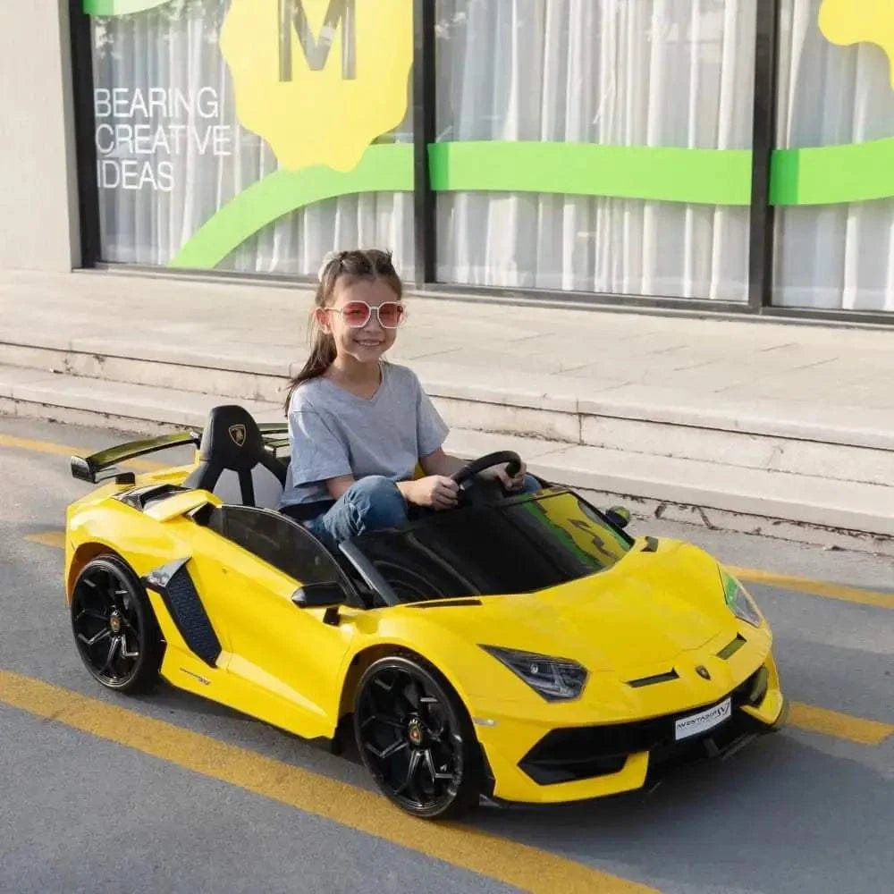 TOBBI 24V Licensed Lamborghini SVJ 2-Seater Electric Kids Ride On Drift Car
