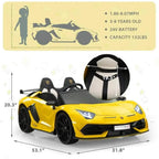 TOBBI 24V Licensed Lamborghini SVJ 2-Seater Electric Kids Ride On Drift Car