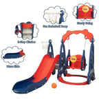 TOBBI & NYEEKOY 3-in-1 Car-Themed Toddler Slide and Swing Set - Maven Couture IncSwing Sets & Playsets