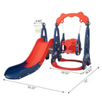 TOBBI & NYEEKOY 3-in-1 Car-Themed Toddler Slide and Swing Set - Maven Couture IncSwing Sets & Playsets