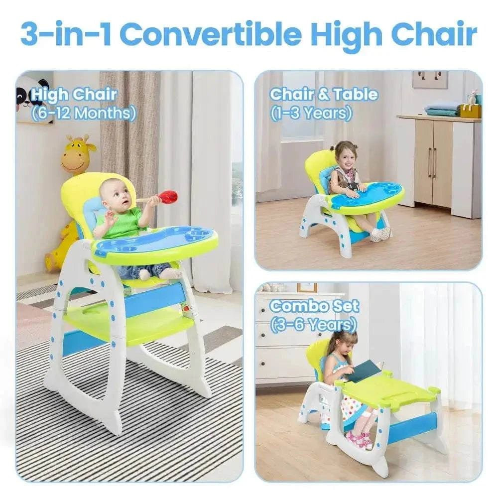 TOBBI & NYEEKOY 3-in-1 Convertible Toddler Highchair with Table - Maven Couture IncConvertible High Chairs