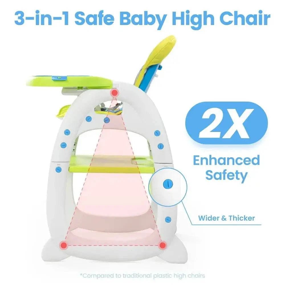 TOBBI & NYEEKOY 3-in-1 Convertible Toddler Highchair with Table - Maven Couture IncConvertible High Chairs