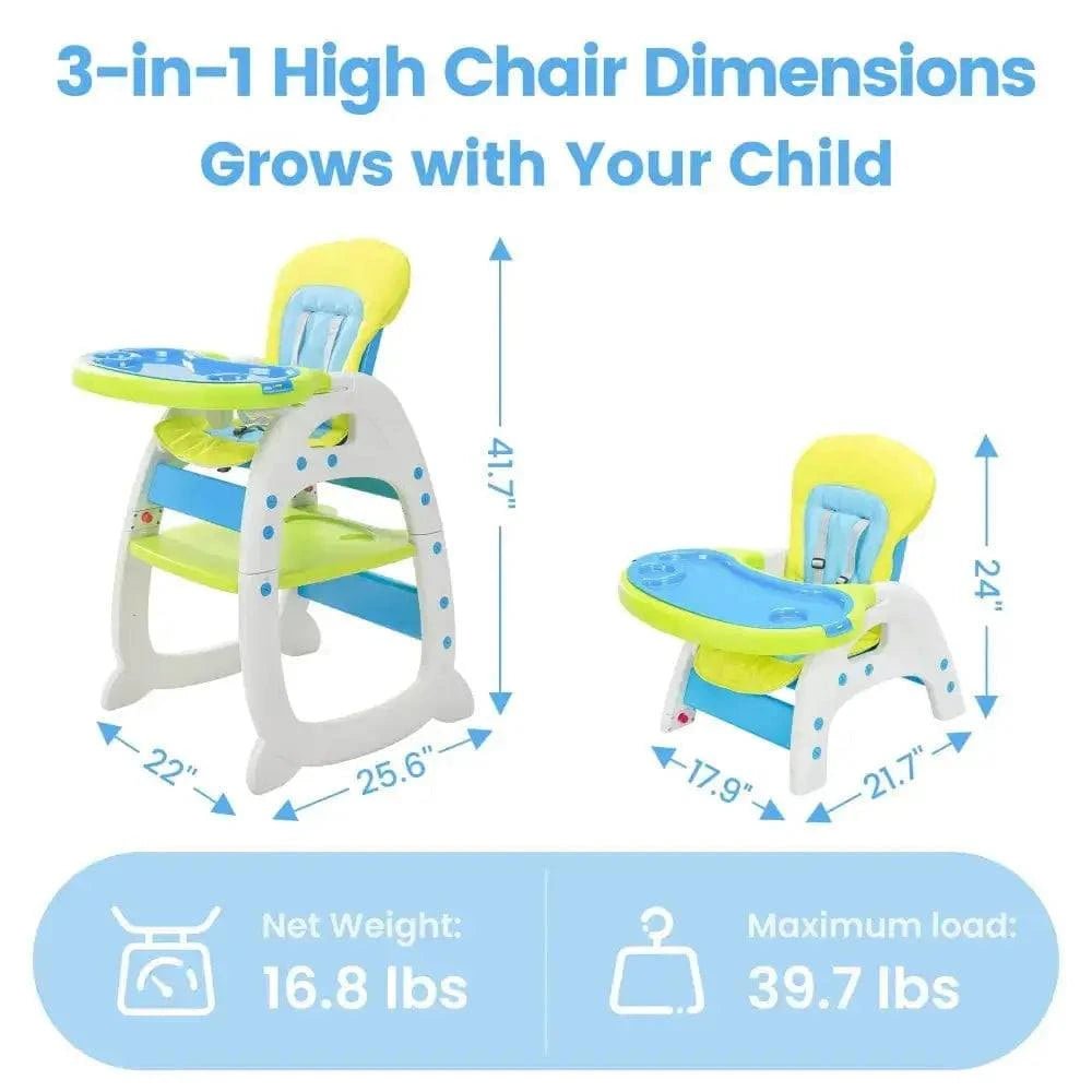 TOBBI & NYEEKOY 3-in-1 Convertible Toddler Highchair with Table - Maven Couture IncConvertible High Chairs